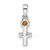 FJC Finejewelers Sterling Silver Birthstone Rhodium Plated Polished Citrine Cross Charm 17 x 5 mm GQQBPD33NOVT