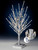 2' Pre-Lit Silver Artificial Christmas Tree, Warm White LED Lights