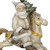 11.5" Beige and Gold Santa Rocking Horse Christmas Figurine