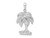 FJC Finejewelers Sterling Silver Rhodium Plated Polished/Textured Palm Tree Charm 31 x 16 mm GQQC10038T