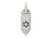 FJC Finejewelers Sterling Silver Polished Solid Mezuzah with Enameled Star of David Charm 43 x 13 mm GQQC11234T