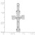 FJC Finejewelers Sterling Silver Rhodium Plated Polished and Laser Crucifix Charm 35 x 15 mm GQQC11175T