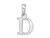 FJC Finejewelers Sterling Silver Rhodium Plated Polished Block Initial -D- Charm GQQC9792DT