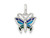 FJC Finejewelers Sterling Silver Polished Enameled Butterfly Charm 18 x 13 mm GQQC11016T