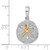FJC Finejewelers Silver and 14k Yellow Gold Accents Textured Sand Dollar with Starfish Charm GQQC10945GAG