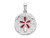 FJC Finejewelers Sterling Silver Rhodium Plated Polished Enameled Sand Dollar Charm 27 x 18 mm GQQC10637T