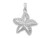 FJC Finejewelers Sterling Silver Rhodium Plated Polished Cut-out Filigree Starfish Charm 27 x 20 mm GQQC9809T