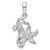 FJC Finejewelers Sterling Silver Rhodium Plated Enameled Starfish/Seahorse Charm 24 x 13 mm GQQC10682T