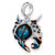 FJC Finejewelers Sterling Silver Rhodium Plated Polished Enamel Blue Stone Crab Charm 18 x 15 mm GQQC10717T
