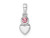 FJC Finejewelers Sterling Silver Birthstone Polished Pink Tourmaline Heart Charm 17 x 5 mm GQQBPD35OCTT