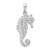 FJC Finejewelers Sterling Silver Rhodium Plated Polished 3D Sea Horse Charm 34 x 14 mm GQQC10174T