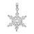 FJC Finejewelers Sterling Silver Rhodium Plated Polished Snowflake Charm 18 mm GQQC10172T