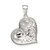 FJC Finejewelers Sterling Silver CZ Roses in Heart Charm 27 x 18 mm GQQP5500T