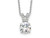 Cheryl M Sterling Silver Cable Rhodium Plated 8mm CZ Pendant Necklace 18 Inches x 7 mm GQQCM149918T