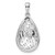 FJC Finejewelers Sterling Silver Rhodium Plated Leaves and CZ Teardrop Charm 28 x 13 mm GQQP5463T