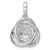 FJC Finejewelers Sterling Silver Polished Rhodium Plated CZ Knot Charm 21 x 14 mm GQQP5450T