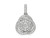 FJC Finejewelers Sterling Silver Polished Rhodium Plated CZ Knot Charm 21 x 14 mm GQQP5450T