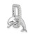 FJC Finejewelers Sterling Silver Rhodium Plated CZ Dolphin Charm 18 x 14 mm GQQP5675T