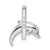 FJC Finejewelers Sterling Silver Rhodium Plated CZ Dolphin Charm 18 x 14 mm GQQP5675T