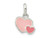 FJC Finejewelers Sterling Silver Rhodium Plated Pink Enamel Double Heart Charm 15 x 11 mm GQQP5679T