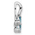 FJC Finejewelers Sterling Silver Blue Topaz and White Topaz Charm 18 x 8 mm GQQP5712BTT