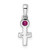 FJC Finejewelers Sterling Silver Birthstone Polished Lab Created Ruby Cross Charm 17 x 5 mm GQQBPD33JULT