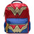 Wonder Woman Gold Glitter 16" Super Hero Girls Backpack With Headband