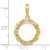 FJC Finejewelers 14 kt Yellow Gold and Textured Bamboo 14.0mm Prong Coin Bezel Pendant 28 mm x 18 mm GQC1209140A