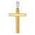 FJC Finejewelers 14 kt Two Tone Gold Fancy Polished Crucifix Cross Charm 51 x 27 mm GQLF1164C