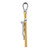 FJC Finejewelers 14 kt Two Tone Gold Fancy Polished Crucifix Cross Charm 51 x 27 mm GQLF1164C