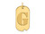 FJC Finejewelers 14 kt Yellow Gold Polished Letter G Initial Dog Tag Charm 24 x 13 mm GQYC1439GA