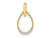 FJC Finejewelers 14 kt Yellow Gold CZ Teardrop Charm 17 x 8 mm GQXP5305CZA