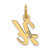 FJC Finejewelers 14 kt Yellow Gold Small Script Letter H Initial Charm GQYC658HA