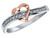 10K White and Pink Gold Accent Diamond Heart Promise Ring