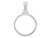 FJC Finejewelers 14 kt White Gold Polished 21.6mm x 1.7mm Screw Top Coin Bezel Pendant 33 mm x 22 mm GQC1885W216B
