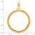 FJC Finejewelers 14 kt Yellow Gold Twisted Wire 32.7mm x 3.00mm Screw Top Coin Bezel Pendant 48 mm x 37 mm GQC2271327A