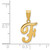 FJC Finejewelers 14 kt Yellow Gold Script Letter F Initial Charm GQYC993FA