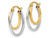 14K Yellow and White Gold Double Hoop Earrings