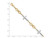 14K Yellow and White Gold Infinity Cross Bracelet (7.25 Inches)