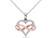 1/10 Carat (ctw I2-I3) Diamond Heart Infinity Pendant Necklace in Rose Plated Sterling Silver with Chain