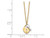 14K Yellow and White Gold Heart Lock and Key Charm Pendant Necklace with Chain