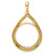 FJC Finejewelers 14 kt Yellow Gold Layered Top Teardrop 22.0mm Prong Coin Bezel Pendant 44 mm x 27 mm GQC1375220A