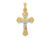 FJC Finejewelers 14 kt Two Tone Gold Polished Solid INRI Crucifix Charm 13 mm GQXR1869C