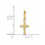 FJC Finejewelers 14 kt Yellow Gold CZ Textured Cross Charm 6 mm GQYC1499A