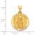 FJC Finejewelers 14 kt Yellow Gold Polished/Satin St. Clare Hollow Medal Charm 27 x 19 mm GQXR1684A