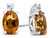 FJC Finejewelers 10k White Gold 7x5mm Oval Citrine with White Topaz Earrings E825001AF