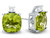 FJC Finejewelers 10k White Gold 7mm Cushion-Cut Peridot with White Topaz Earrings E823808AF