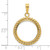 FJC Finejewelers 14 kt Yellow Gold with Twisted Wire 18.0mm Prong Coin Bezel Pendant 32 mm x 22 mm GQC1802180A