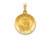 FJC Finejewelers 14 kt Yellow Gold Polished and Satin Our Guardian Angel Medal Hollow Charm 21 x 14 mm GQXR1279A