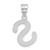 FJC Finejewelers 14 kt White Gold Polished Bubble Letter S Initial Charm GQYC1441WSB